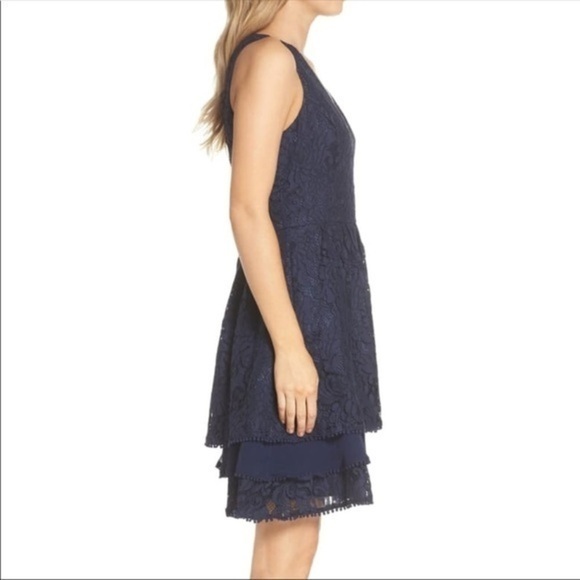 NWT Eliza J Sleeveless Tiered Lace Dress - Picture 3 of 8